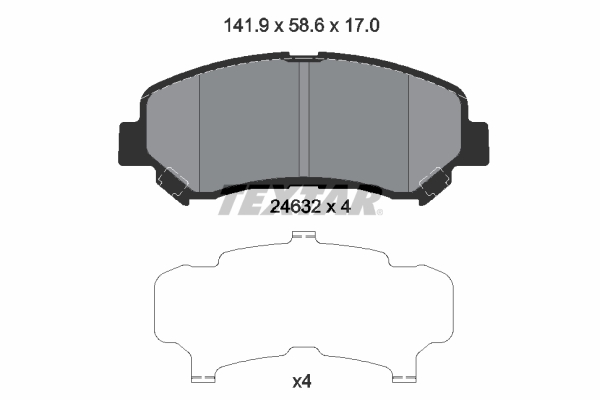 Picture of TEXTAR - 2463201 - Brake Pad Set, disc brake (Brake System)