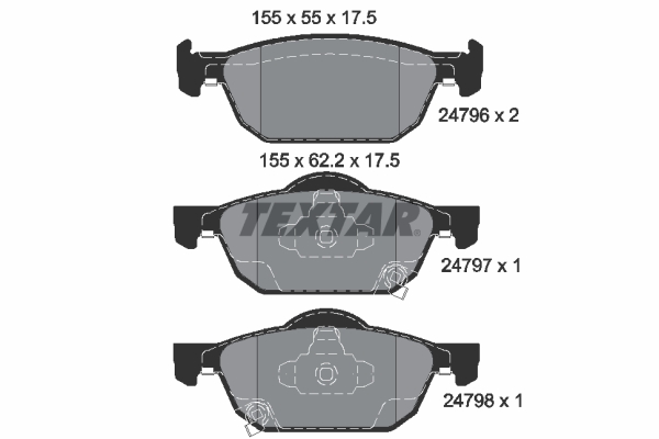 Picture of TEXTAR - 2479601 - Brake Pad Set, disc brake (Braking System)