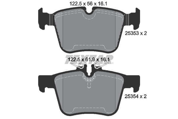 Picture of TEXTAR - 2535301 - Brake Pad Set, disc brake (Braking System)