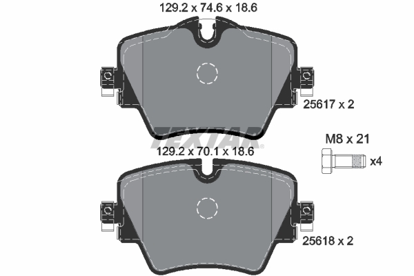 Picture of TEXTAR - 2561701 - Brake Pad Set, disc brake (Braking System)