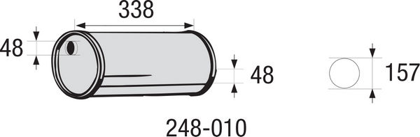 SREDNJI IZDUVNI LONAC, UNIVERZALNI - BOSAL - 248-010