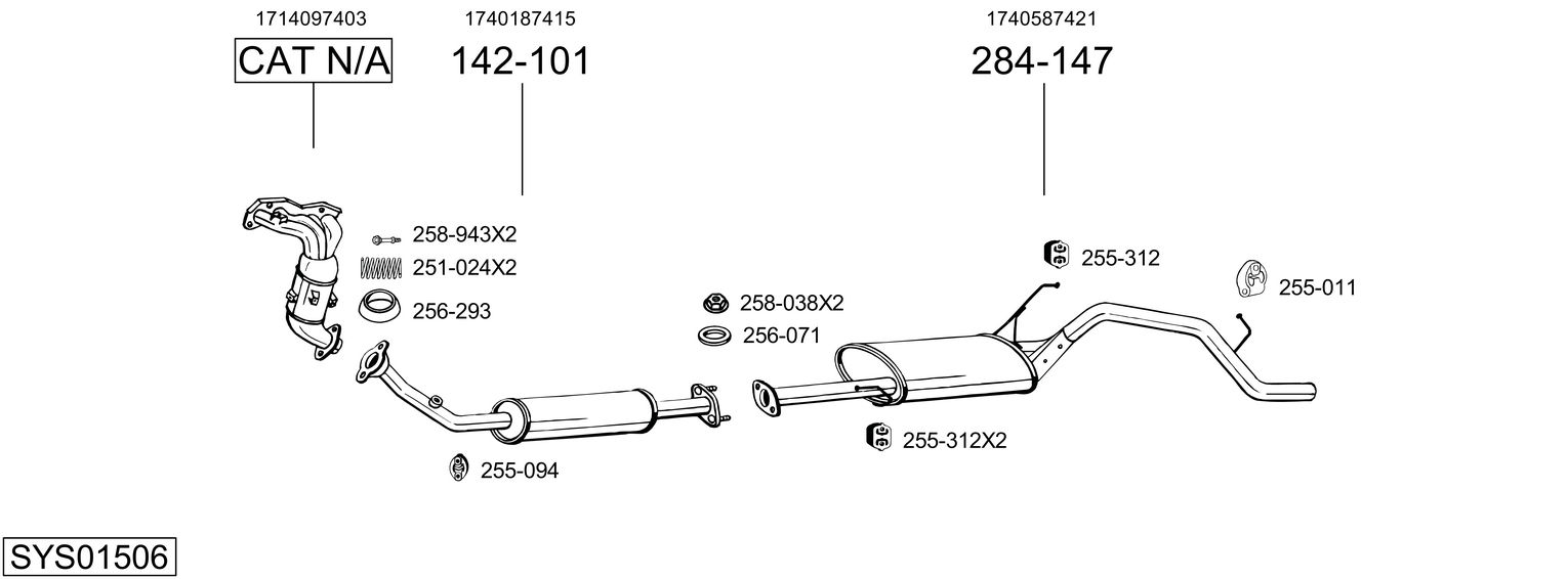 Picture of Exhaust System - BOSAL - SYS01506
