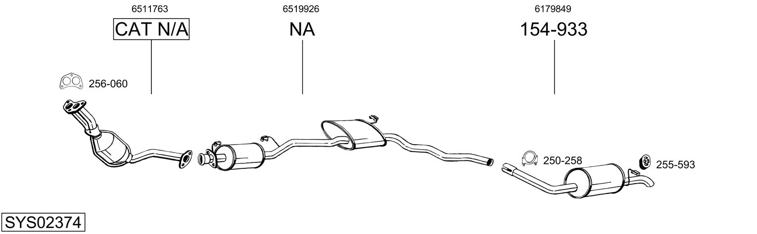 Picture of Exhaust System - BOSAL - SYS02374