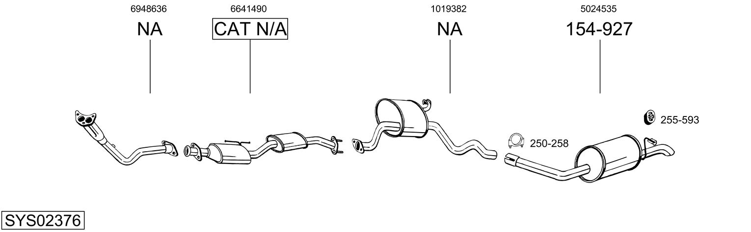 Picture of Exhaust System - BOSAL - SYS02376