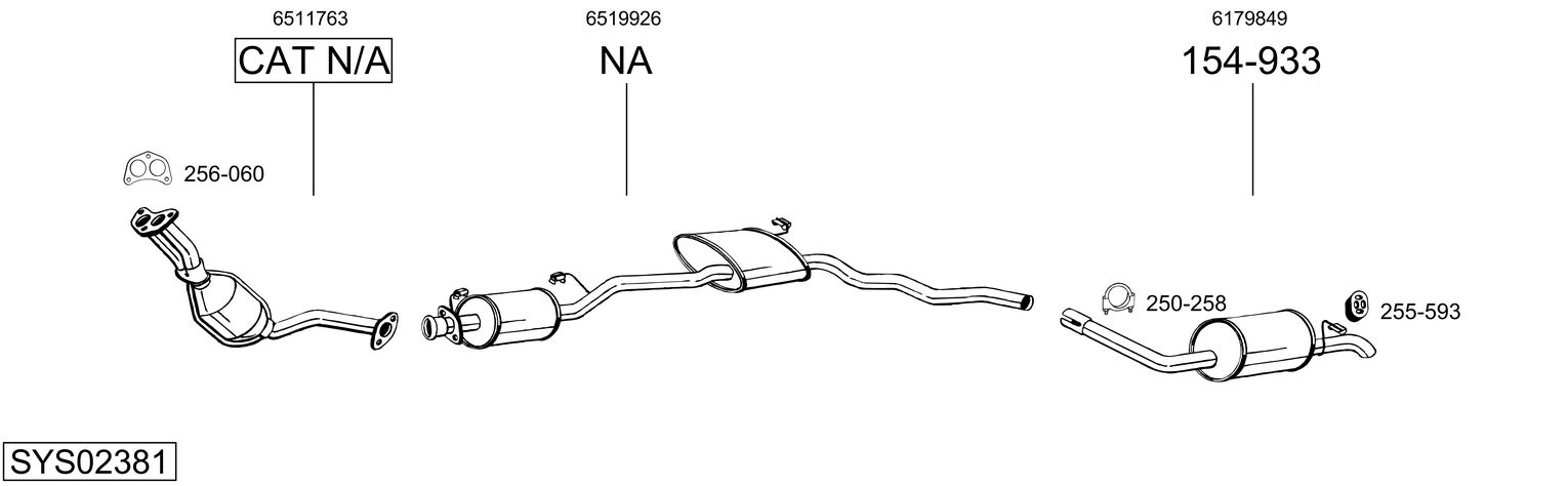 Picture of Exhaust System - BOSAL - SYS02381