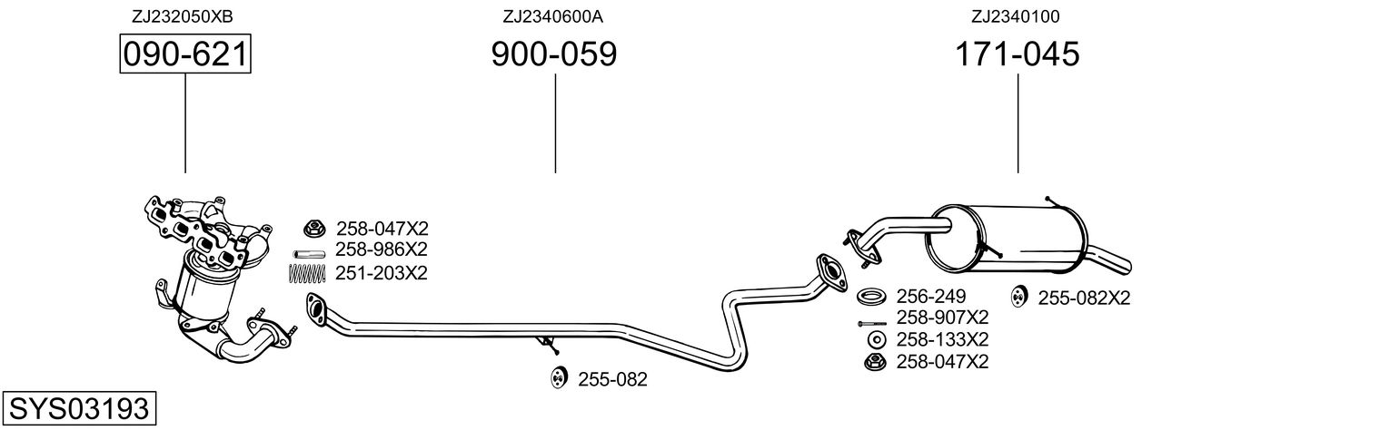 Picture of Exhaust System - BOSAL - SYS03193