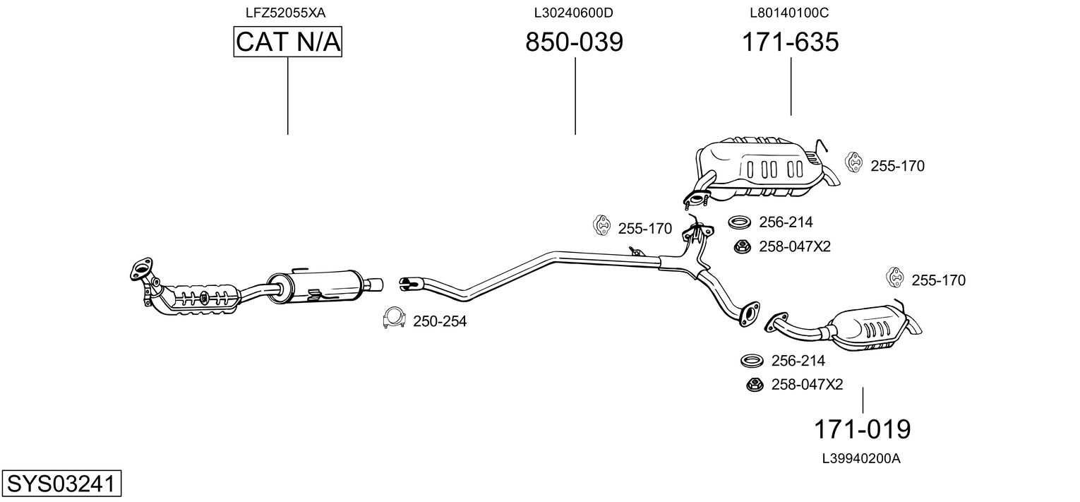 Picture of Exhaust System - BOSAL - SYS03241