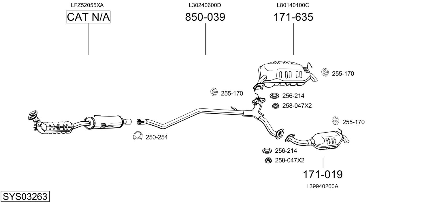 Picture of Exhaust System - BOSAL - SYS03263