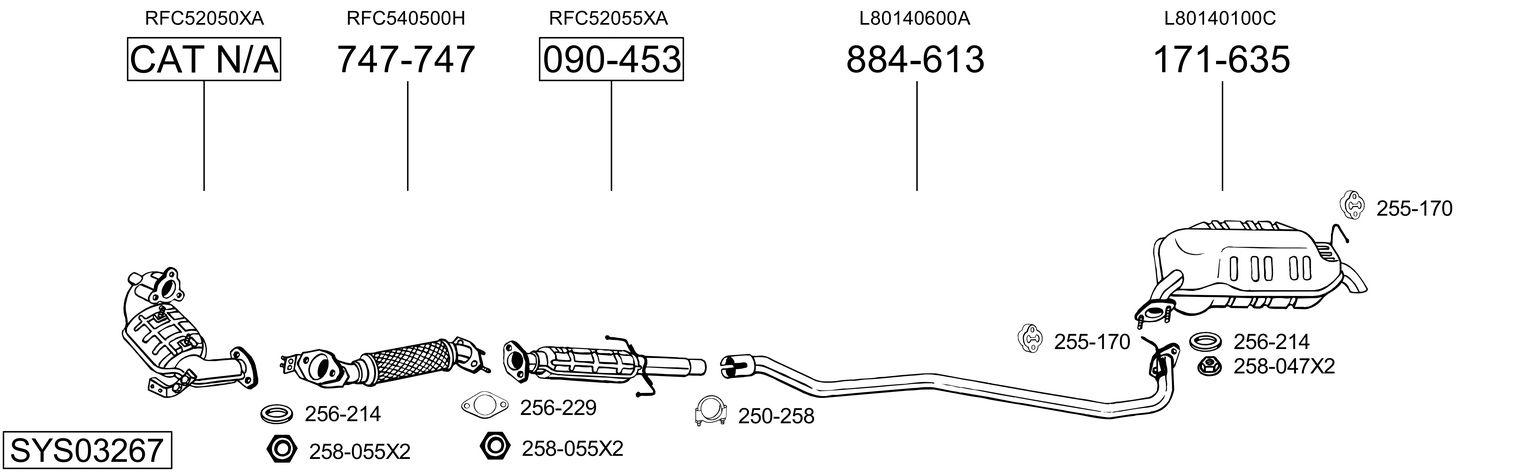 Picture of Exhaust System - BOSAL - SYS03267