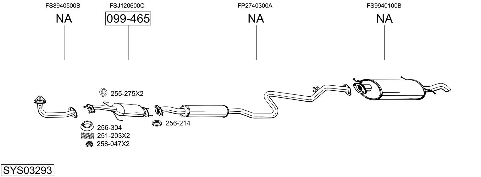 Picture of Exhaust System - BOSAL - SYS03293