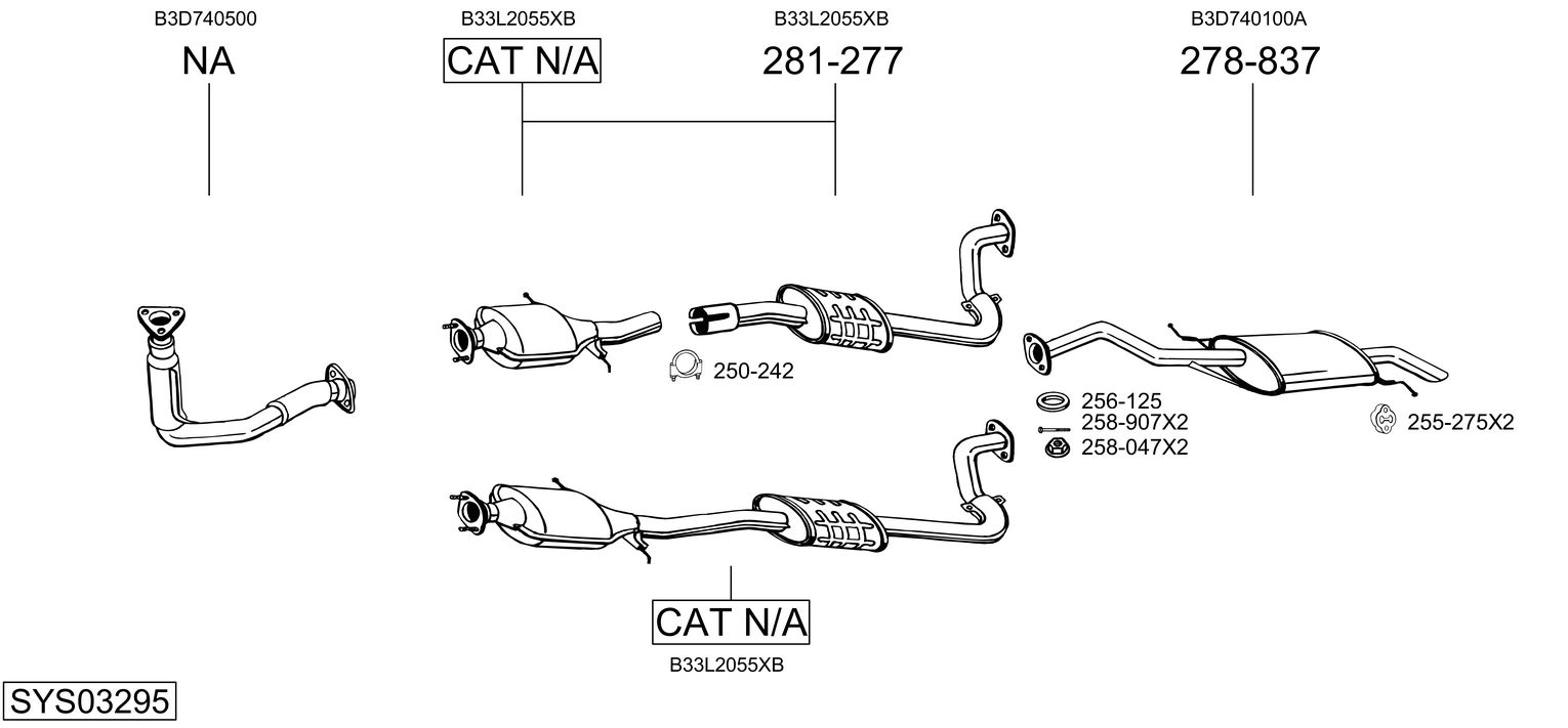 Picture of Exhaust System - BOSAL - SYS03295