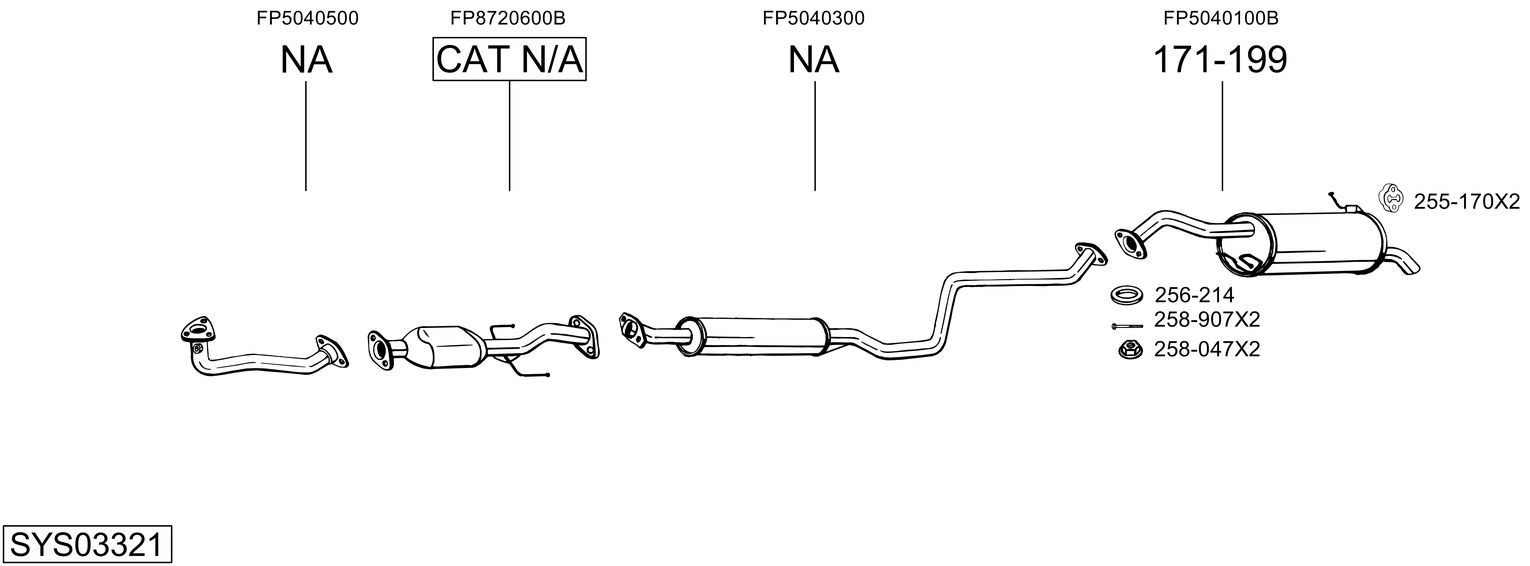 Picture of Exhaust System - BOSAL - SYS03321