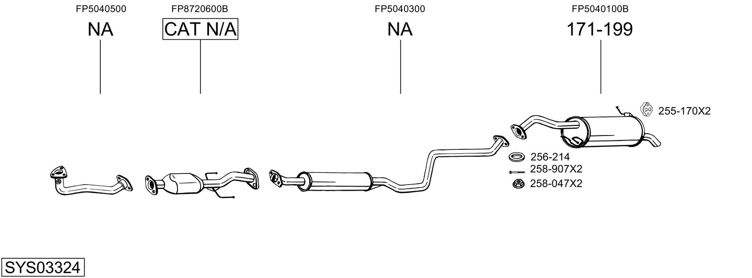 Picture of Exhaust System - BOSAL - SYS03324
