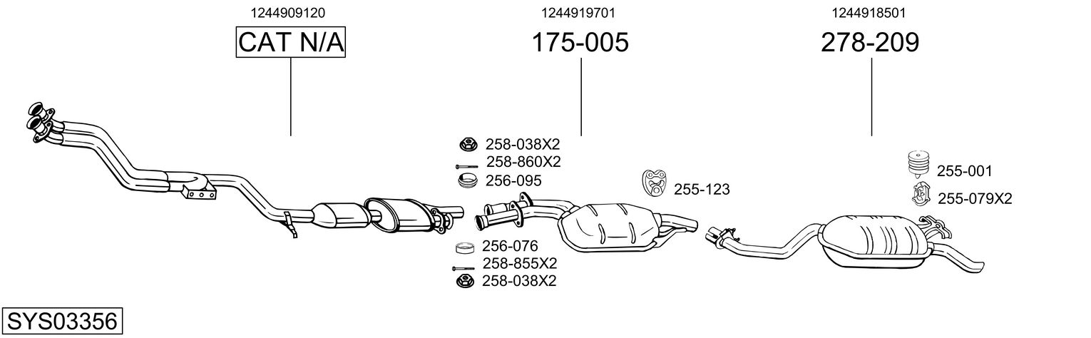 Picture of Exhaust System - BOSAL - SYS03356