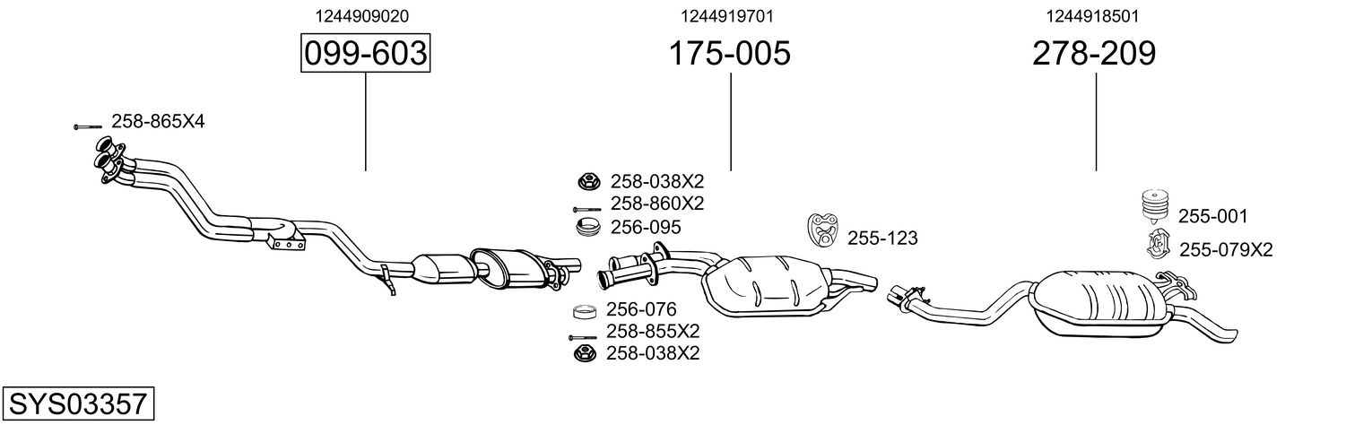 Picture of Exhaust System - BOSAL - SYS03357
