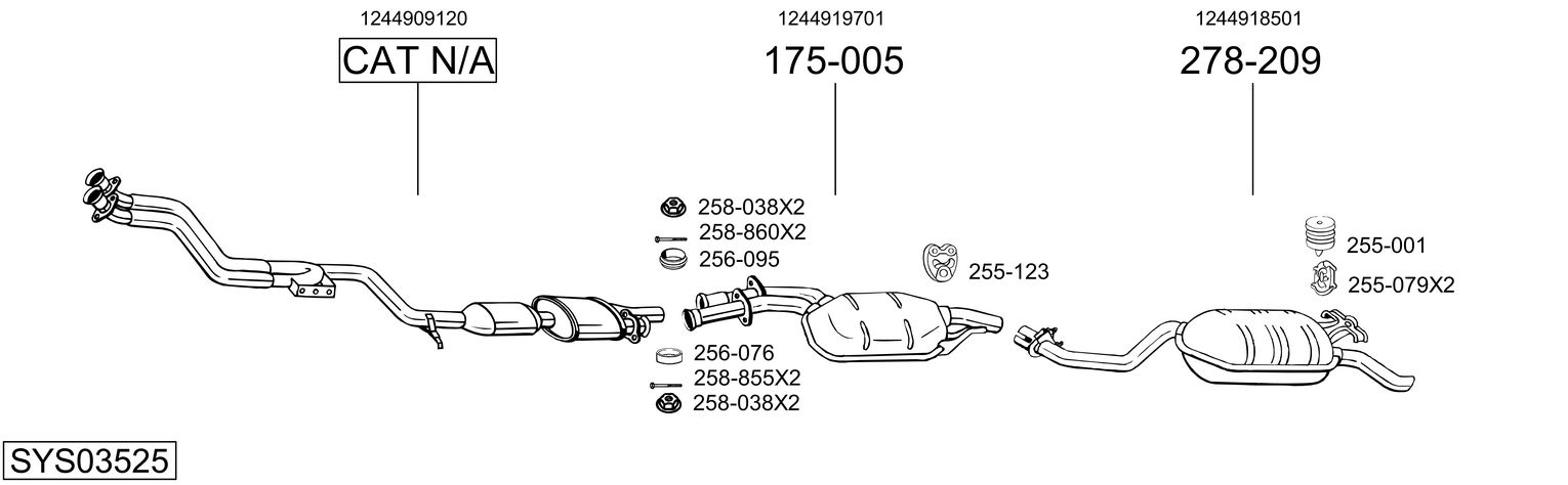 Picture of Exhaust System - BOSAL - SYS03525