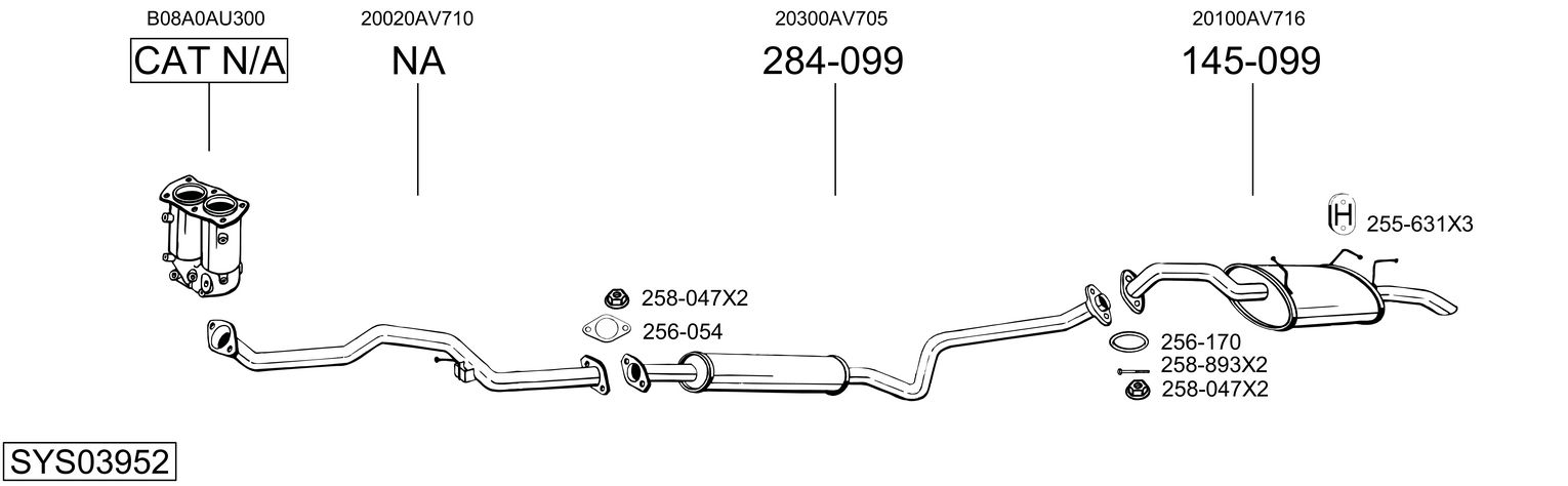 Picture of Exhaust System - BOSAL - SYS03952