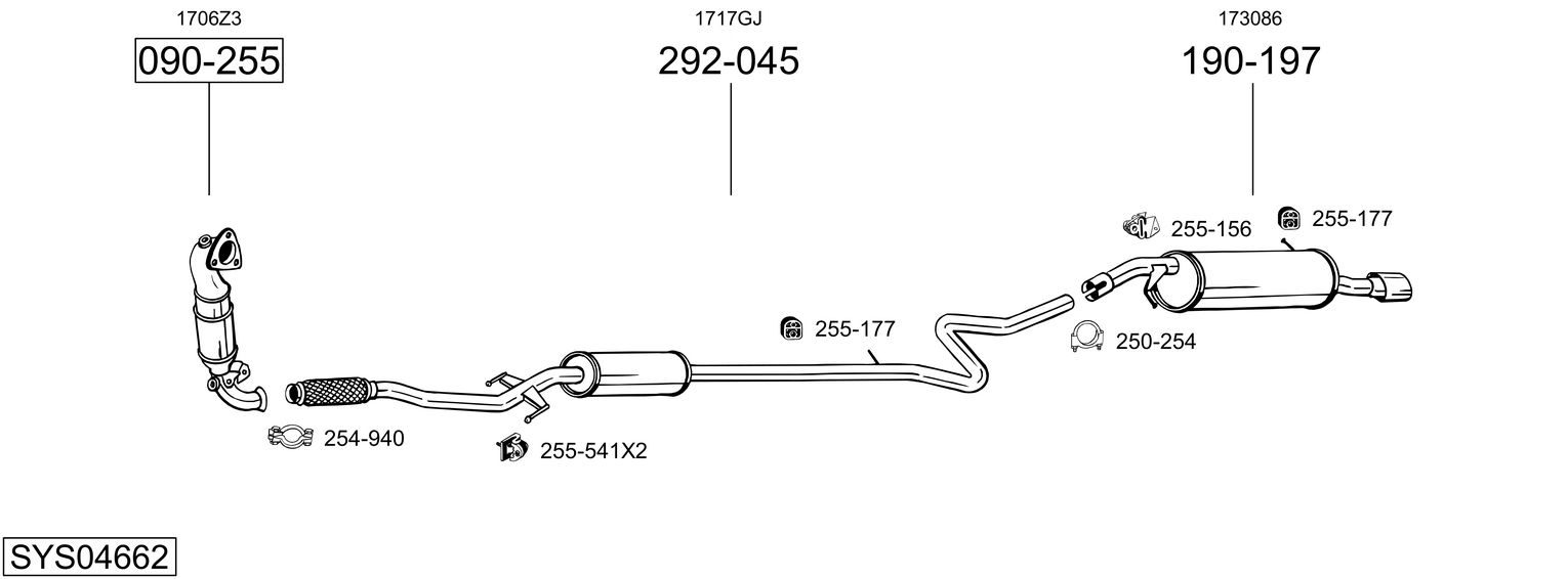 Picture of Exhaust System - BOSAL - SYS04662