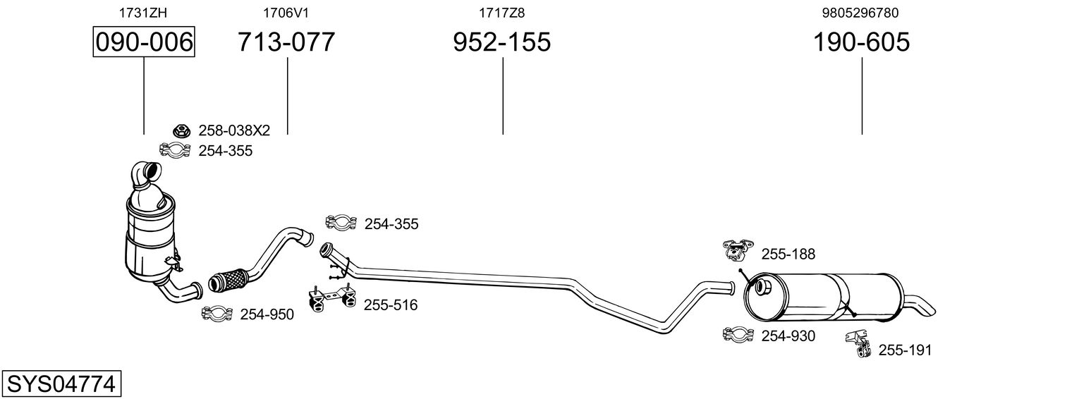 Picture of Exhaust System - BOSAL - SYS04774
