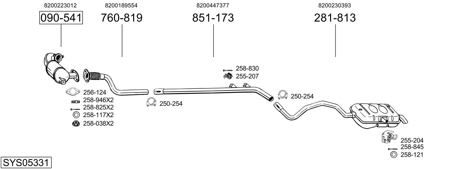 Picture of Exhaust System - BOSAL - SYS05331