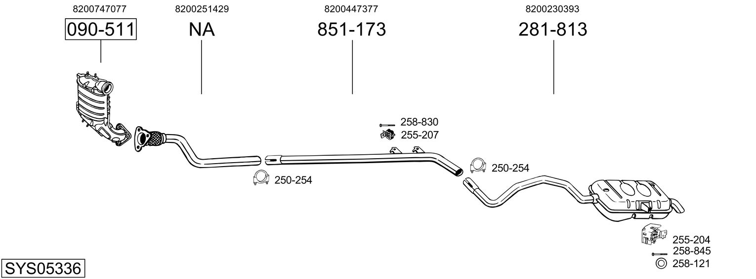 Picture of Exhaust System - BOSAL - SYS05336