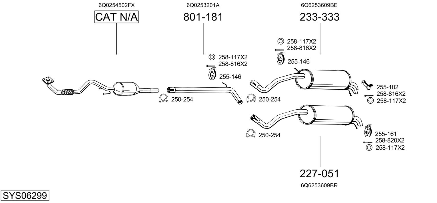 Picture of Exhaust System - BOSAL - SYS06299