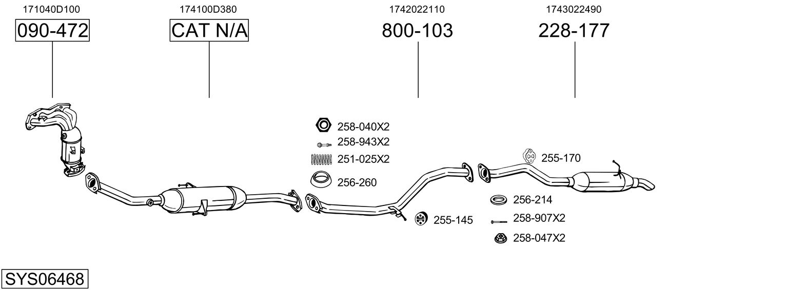 Picture of Exhaust System - BOSAL - SYS06468