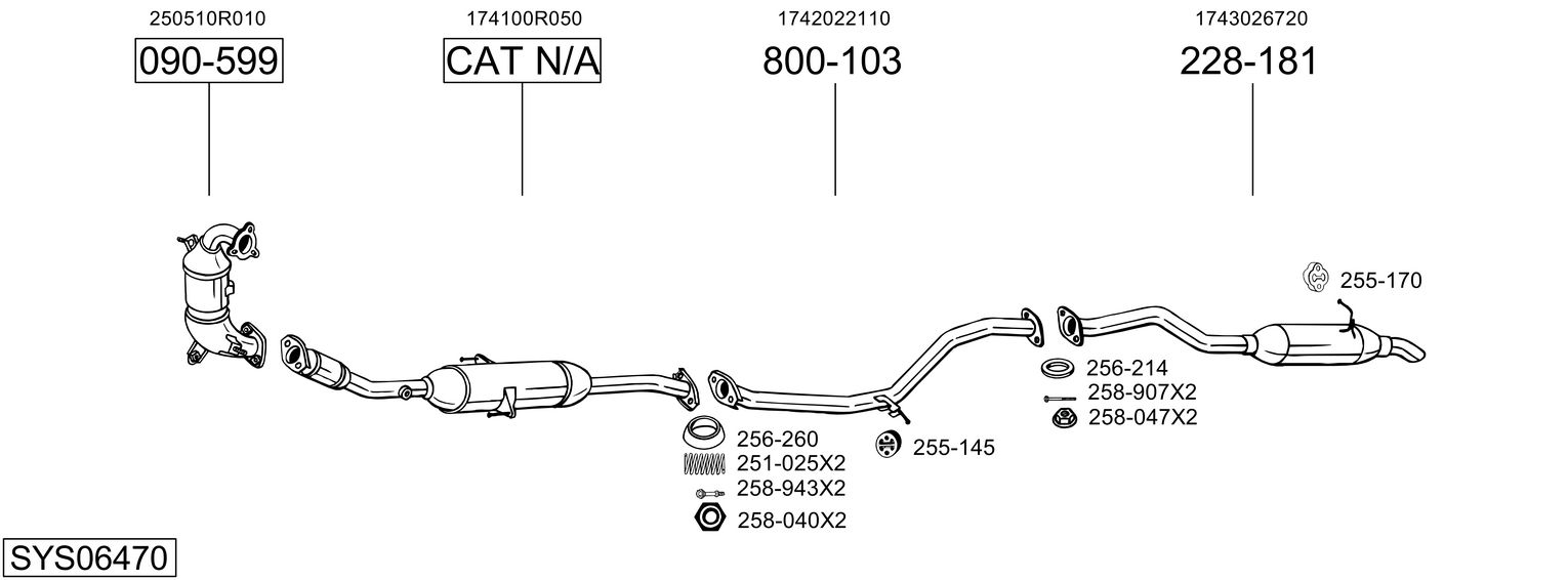 Picture of Exhaust System - BOSAL - SYS06470