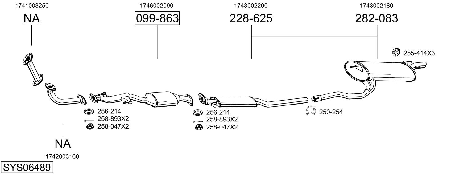 Picture of Exhaust System - BOSAL - SYS06489