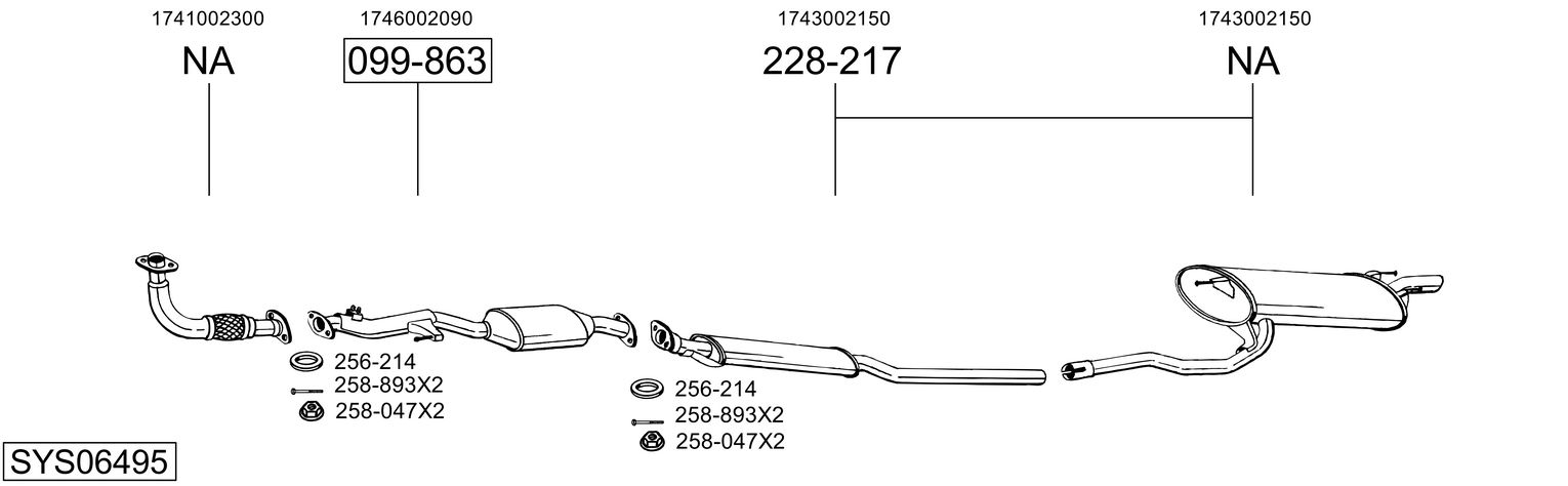 Picture of Exhaust System - BOSAL - SYS06495