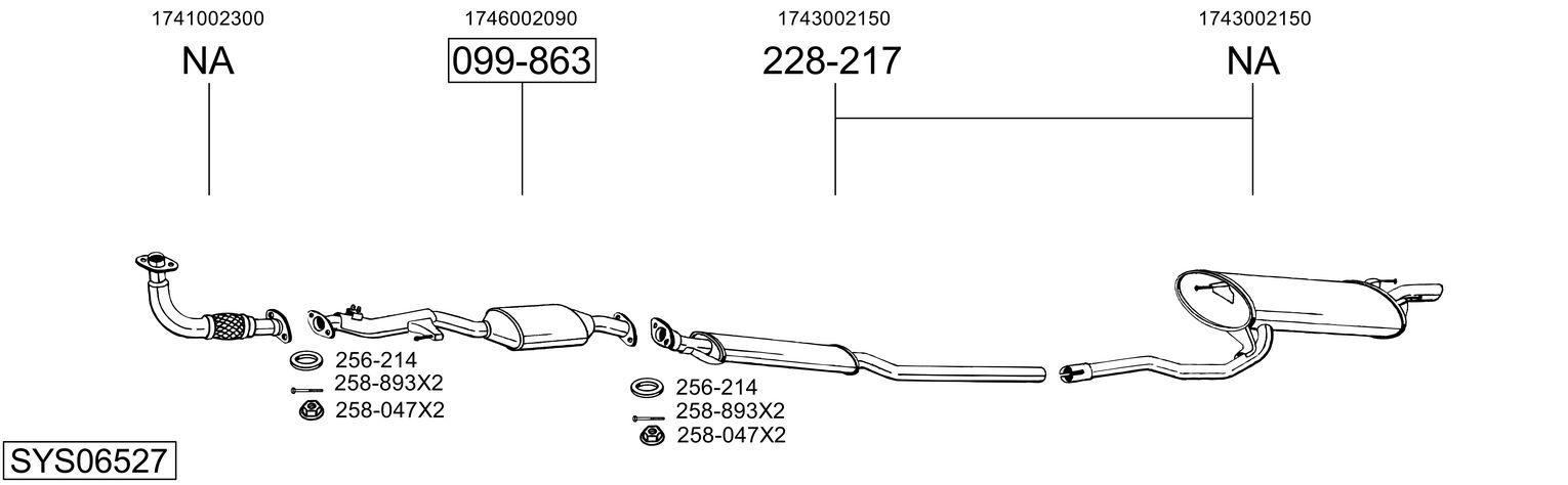 Picture of Exhaust System - BOSAL - SYS06527
