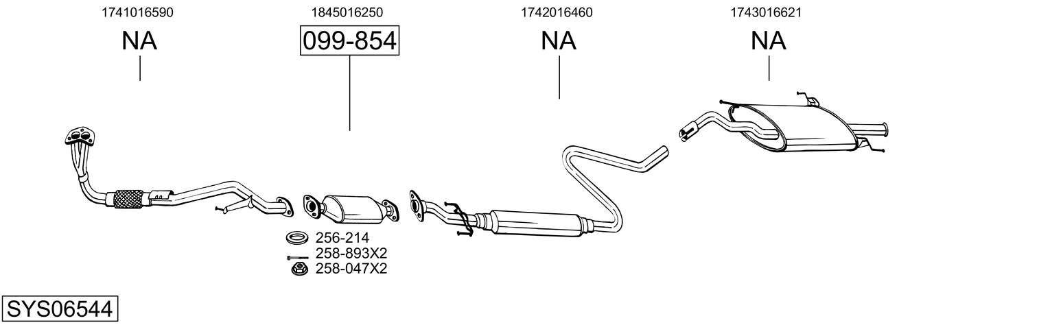 Picture of Exhaust System - BOSAL - SYS06544