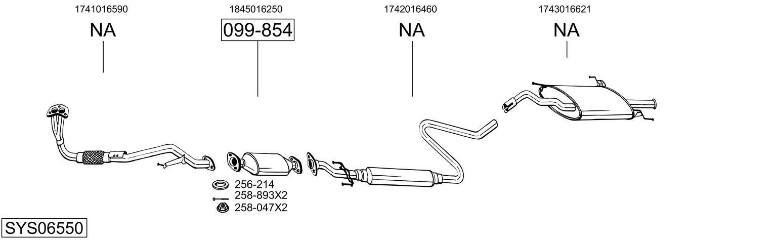 Picture of Exhaust System - BOSAL - SYS06550