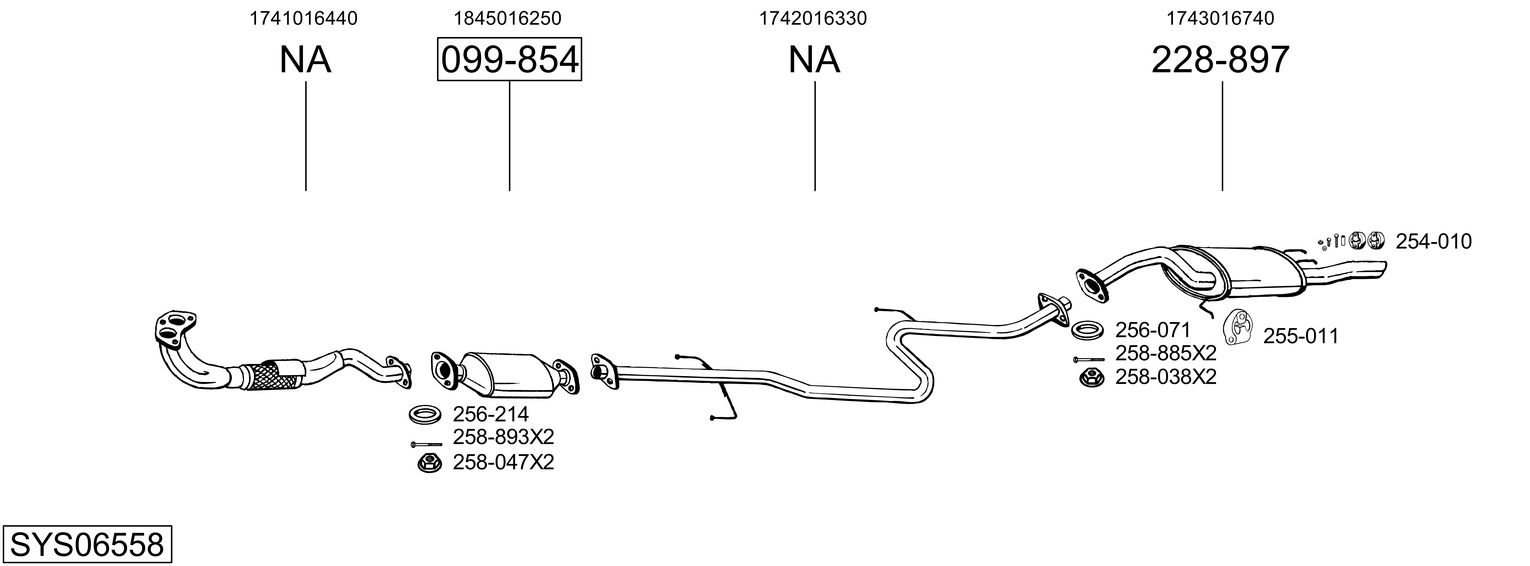 Picture of Exhaust System - BOSAL - SYS06558