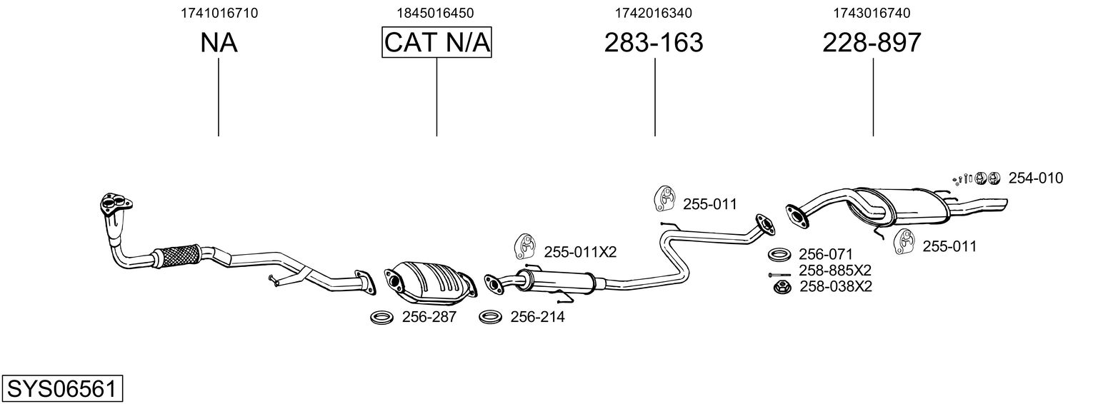 Picture of Exhaust System - BOSAL - SYS06561