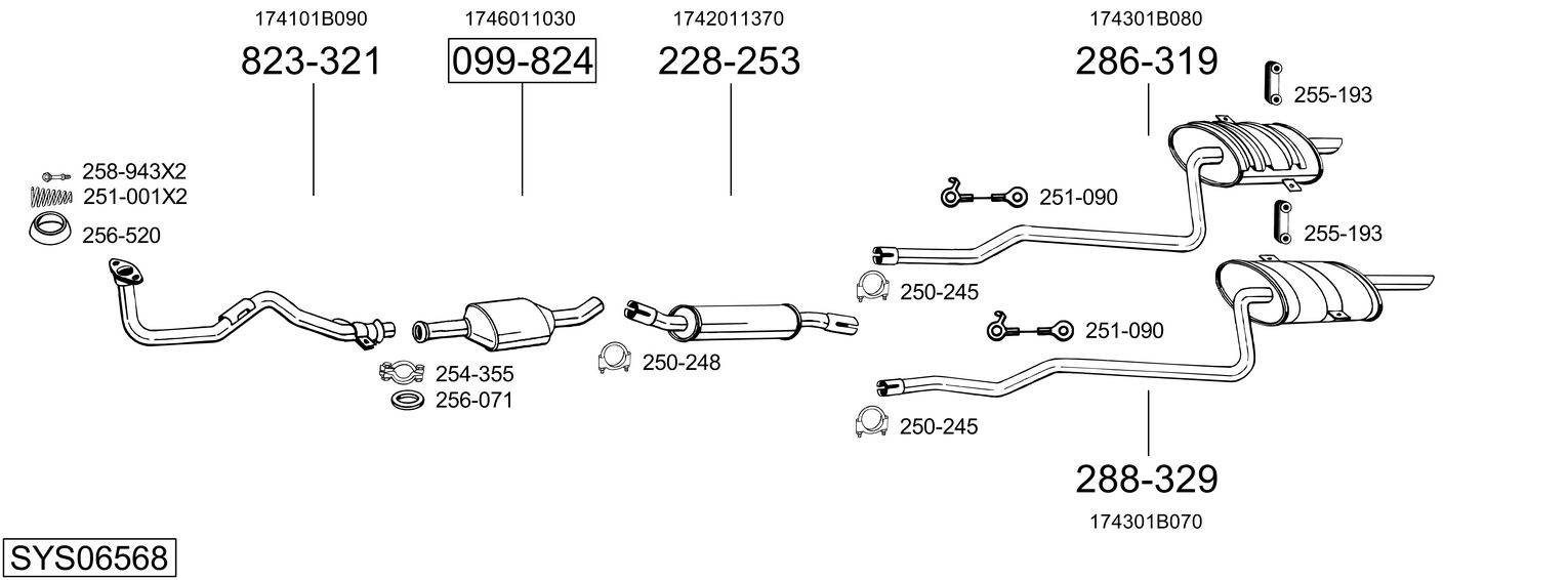 Picture of Exhaust System - BOSAL - SYS06568