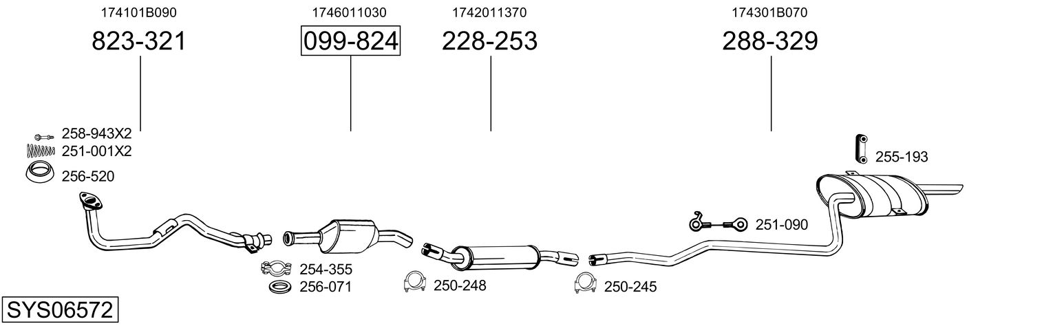 Picture of Exhaust System - BOSAL - SYS06572
