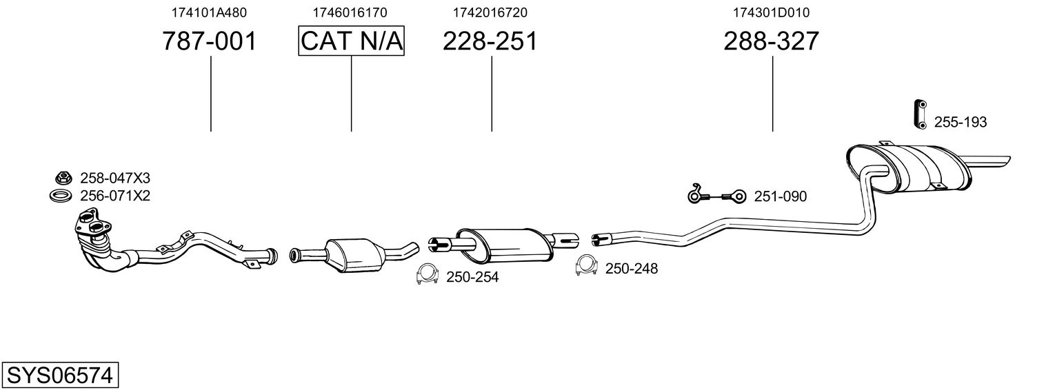 Picture of Exhaust System - BOSAL - SYS06574