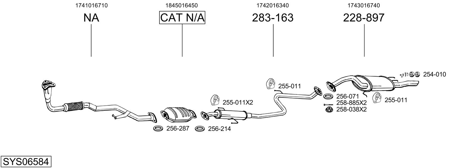 Picture of Exhaust System - BOSAL - SYS06584