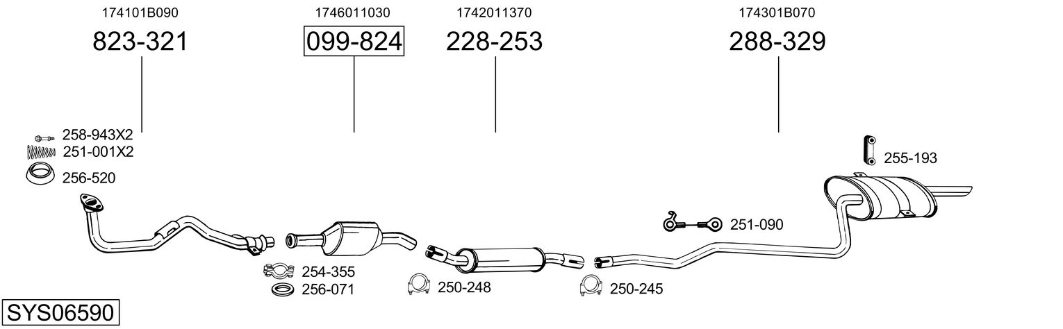 Picture of Exhaust System - BOSAL - SYS06590