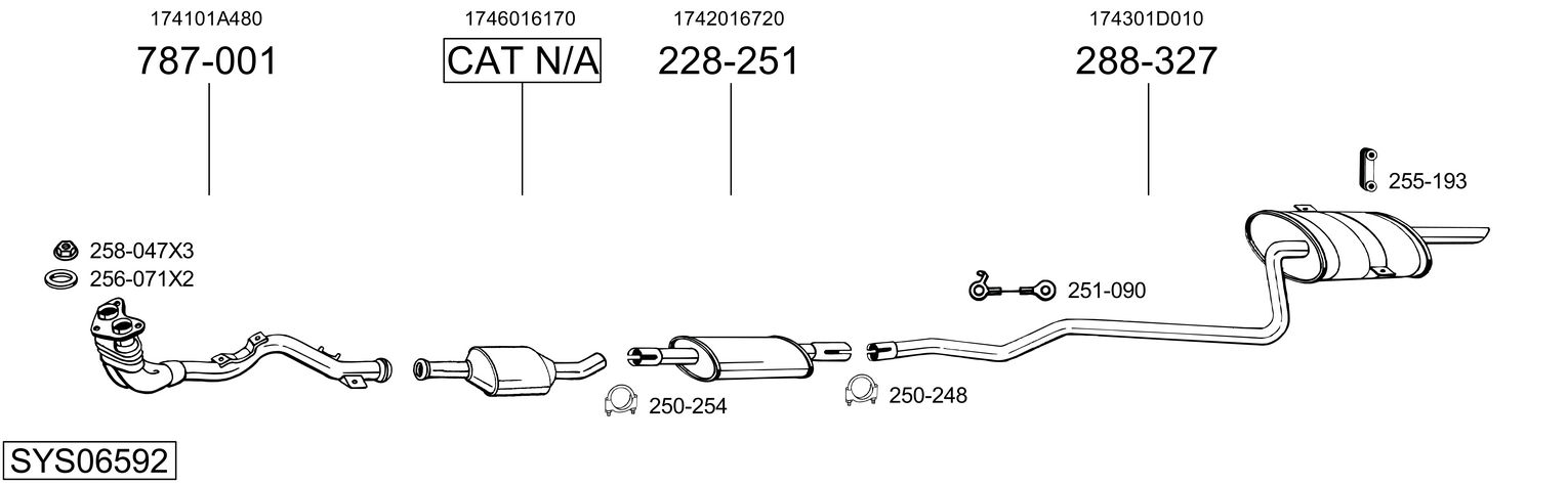 Picture of Exhaust System - BOSAL - SYS06592
