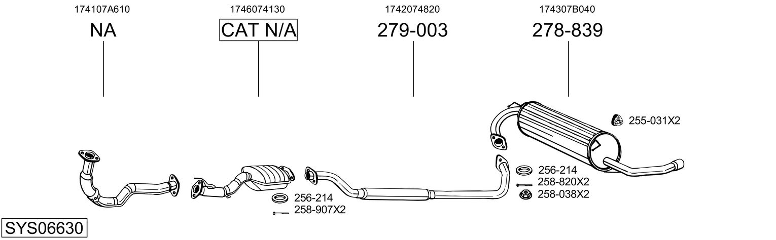 Picture of Exhaust System - BOSAL - SYS06630