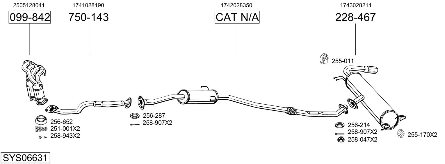 Picture of Exhaust System - BOSAL - SYS06631