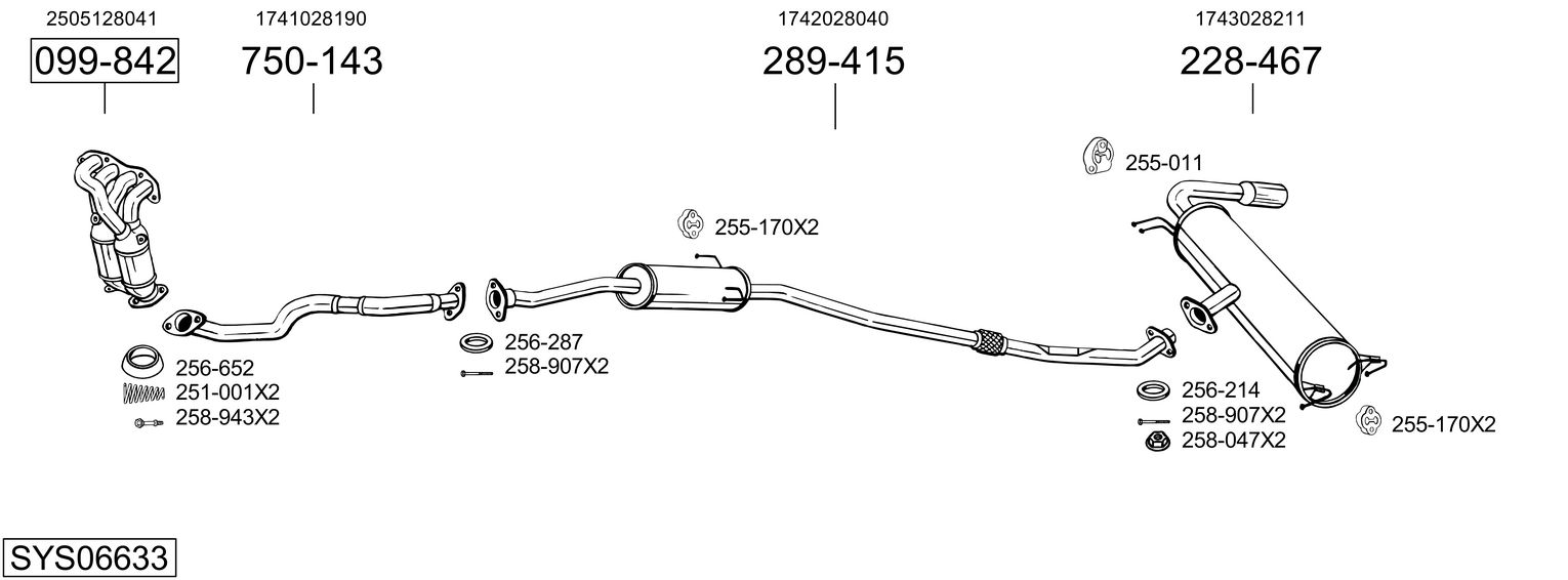 Picture of Exhaust System - BOSAL - SYS06633