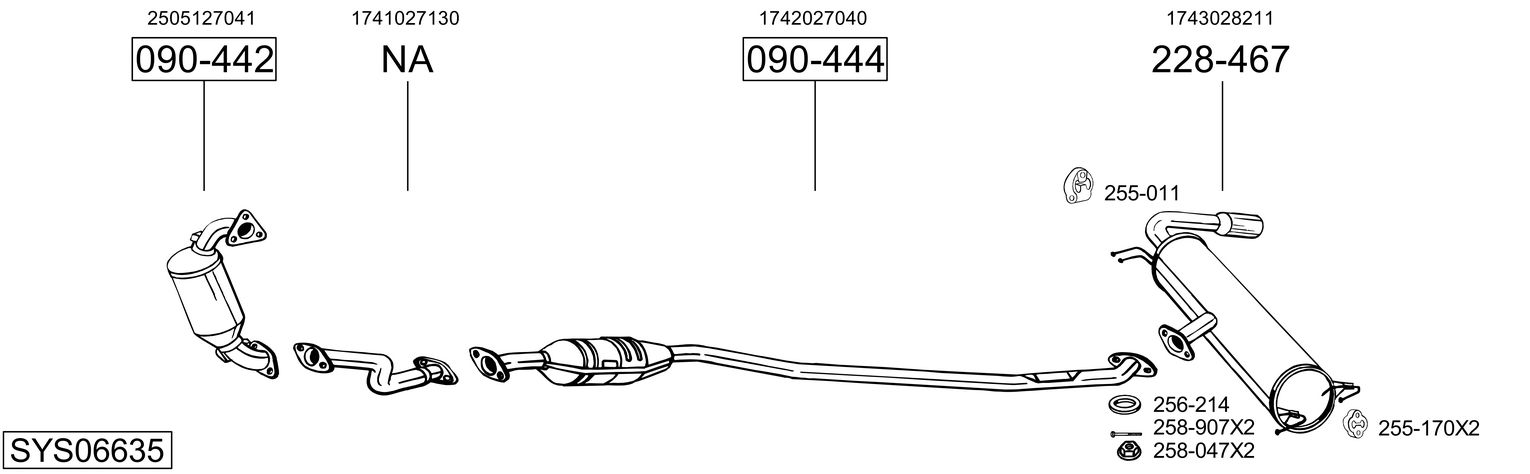 Picture of Exhaust System - BOSAL - SYS06635