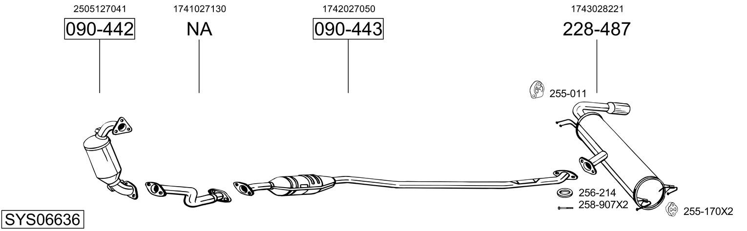 Picture of Exhaust System - BOSAL - SYS06636