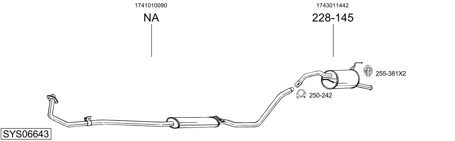 Picture of Exhaust System - BOSAL - SYS06643