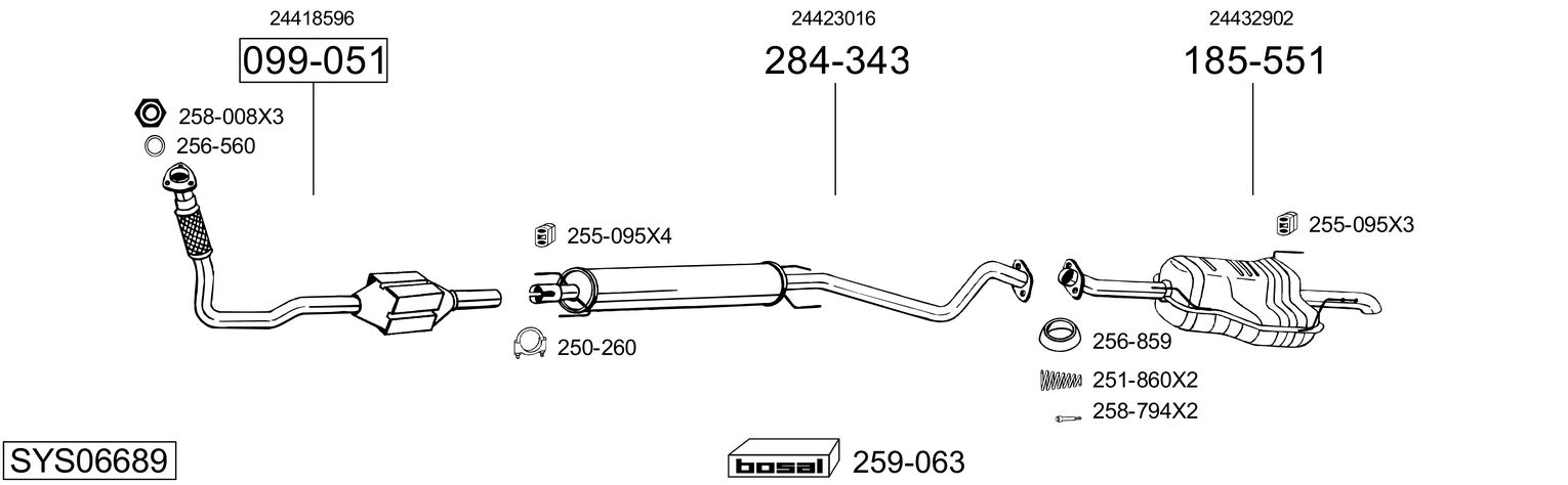 Picture of Exhaust System - BOSAL - SYS06689