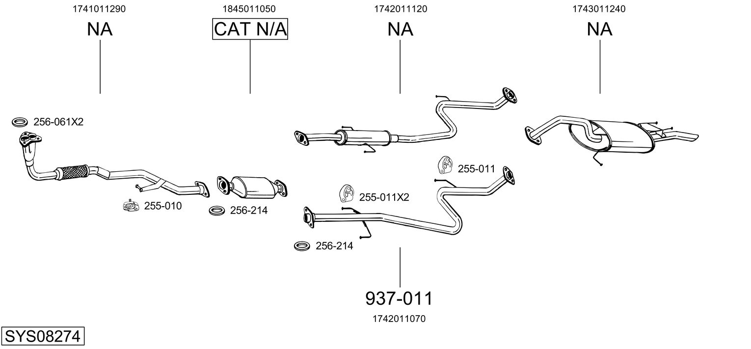 Picture of Exhaust System - BOSAL - SYS08274