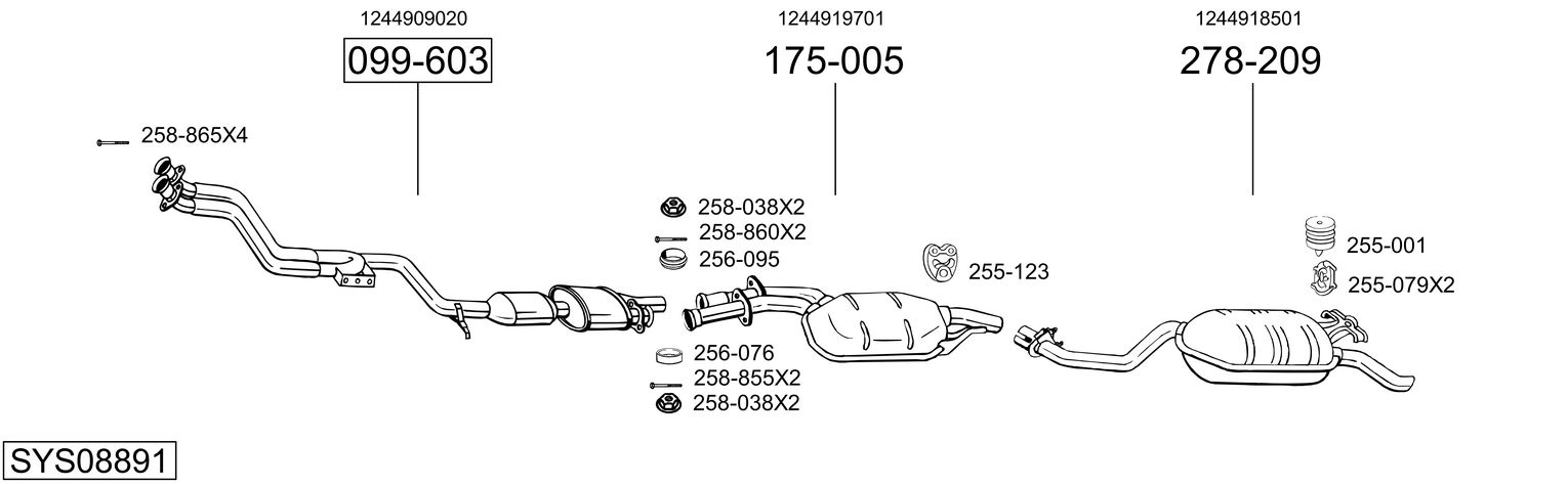 Picture of Exhaust System - BOSAL - SYS08891